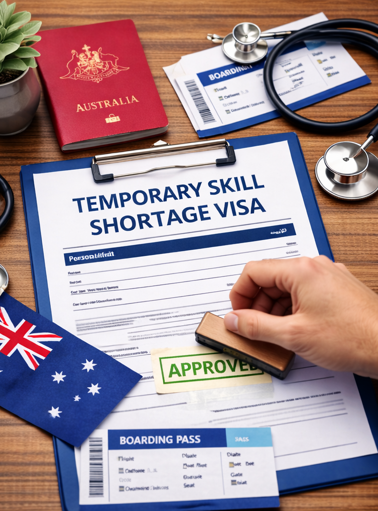 International nurse working with healthcare team in Australia